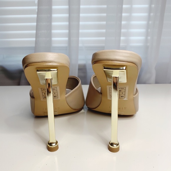 Nude & Gold Mules - Picture 4 of 4